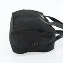 PRADA Handtas Nylon Zwart Zilver Auth 173607-4