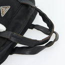 PRADA Handtas Nylon Zwart Zilver Auth 173607-7