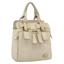 Chloe Tote Bag Leather Ivory Gold Auth 173609-1