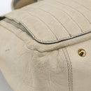 Chloe Tote Bag Leather Ivory Gold Auth 173609-11