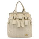 Chloe Tote Bag Leather Ivory Gold Auth 173609-2