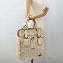 Chloe Tote Bag Leather Ivory Gold Auth 173609-24