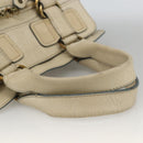 Chloe Tote Bag Leather Ivory Gold Auth 173609-7