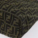 FENDI Zucca Canvas Tote Bag Brown Black Auth 173610-14