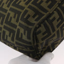 FENDI Zucca Canvas Tote Bag Brown Black Auth 173610-15