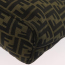 FENDI Zucca Canvas Tote Bag Brown Black Auth 173610-16