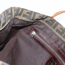 FENDI Zucca Canvas Tote Bag Brown Black Auth 173610-20