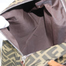 FENDI Zucca Canvas Tote Bag Brown Black Auth 173610-22