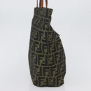 FENDI Zucca Canvas Tote Bag Brown Black Auth 173610-3