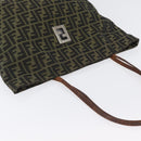 FENDI Zucca Canvas Tote Bag Brown Black Auth 173610-6