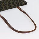FENDI Zucca Canvas Tote Bag Brown Black Auth 173610-7