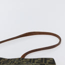 FENDI Zucca Canvas Tote Bag Brown Black Auth 173610-8