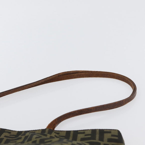 FENDI Zucca Canvas Tote Bag Brown Black Auth 173610