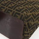 FENDI Zucca Canvas Tote Bag Brown Black Auth 173613-9