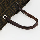 FENDI Zucca Canvas Tote Bag Brown Black Auth 173613-7