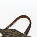 FENDI Zucca Canvas Tote Bag Brown Black Auth 173613-8