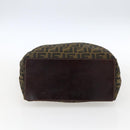 FENDI Zucca Canvas Tote Bag Brown Black Auth 173613-5