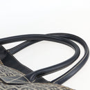FENDI Zucchino Canvas Tote Bag Navy Silver Auth 173614-8