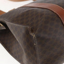 CELINE Macadam Canvas Tote Bag PVC Leather Brown Gold Auth 173615-16
