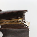 CELINE Macadam Canvas Tote Bag PVC Leather Brown Gold Auth 173615-10