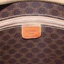 CELINE Macadam Canvas Tote Bag PVC Leather Brown Gold Auth 173615-17
