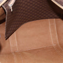 CELINE Macadam Canvas Tote Bag PVC Leather Brown Gold Auth 173615-11
