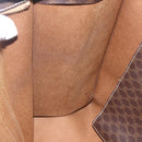 CELINE Macadam Canvas Tote Bag PVC Leather Brown Gold Auth 173615-19