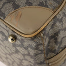 SAINT LAURENT Boston Bag PVC Leather Beige Gray Auth 173616-16