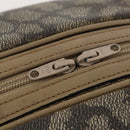 SAINT LAURENT Boston Bag PVC Leather Beige Gray Auth 173616-10