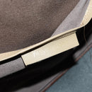 SAINT LAURENT Boston Bag PVC Leather Beige Gray Auth 173616-21