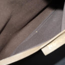 SAINT LAURENT Boston Bag PVC Leather Beige Gray Auth 173616-22