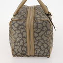 SAINT LAURENT Boston Bag PVC Leather Beige Gray Auth 173616-4
