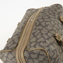 SAINT LAURENT Boston Bag PVC Leather Beige Gray Auth 173616-6