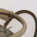 SAINT LAURENT Boston Bag PVC Leather Beige Gray Auth 173616-8