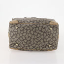 SAINT LAURENT Boston Bag PVC Leather Beige Gray Auth 173616-5
