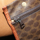 CELINE Macadam Canvas Boston Bag PVC Leather Brown Gold Auth 173617-23