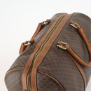 CELINE Macadam Canvas Boston Bag PVC Leather Brown Gold Auth 173617-6