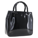 GUCCI Bamboo Hand Bag Patent leather Black 002 1061 Auth 173619-1