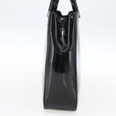 GUCCI Bamboo Hand Bag Patent leather Black 002 1061 Auth 173619-3