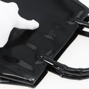 GUCCI Bamboo Hand Bag Patent leather Black 002 1061 Auth 173619-6