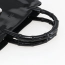 GUCCI Bamboo Hand Bag Patent leather Black 002 1061 Auth 173619-7