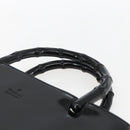 GUCCI Bamboo Hand Bag Patent leather Black 002 1061 Auth 173619-8