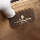 GUCCI GG Supreme Pouch PVC Beige Gold 89 01 029 Auth 173621-9