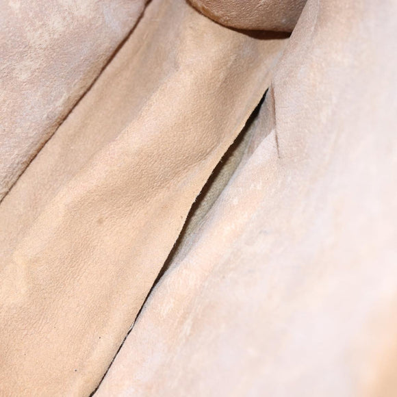 GUCCI GG Supreme Pouch PVC Beige Gold 89 01 029 Auth 173621