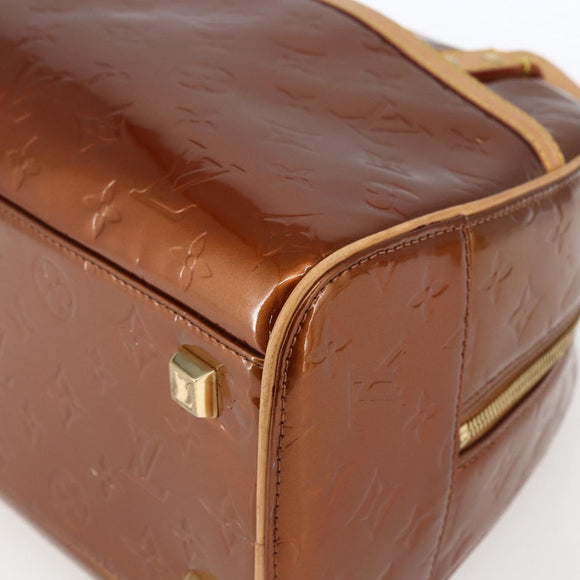 LOUIS VUITTON Monogram Vernis Tompkins Square Bag Bronze M91103 LV Auth 173622