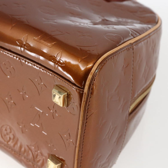 LOUIS VUITTON Monogram Vernis Tompkins Square Bag Bronze M91103 LV Auth 173622