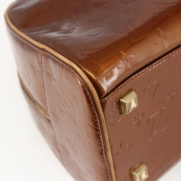 LOUIS VUITTON Monogram Vernis Tompkins Square Bag Bronze M91103 LV Auth 173622