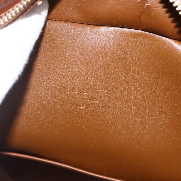 LOUIS VUITTON Monogram Vernis Tompkins Square Bag Bronze M91103 LV Auth 173622