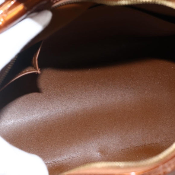 LOUIS VUITTON Monogram Vernis Tompkins Square Bag Bronze M91103 LV Auth 173622