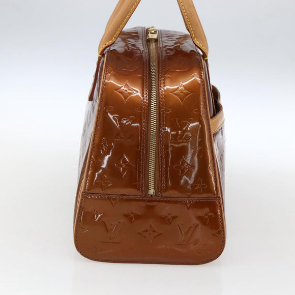 LOUIS VUITTON Monogram Vernis Tompkins Square Bag Bronze M91103 LV Auth 173622
